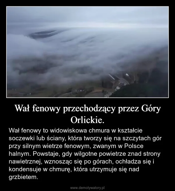 Wał fenowy przechodzący przez Góry Orlickie.