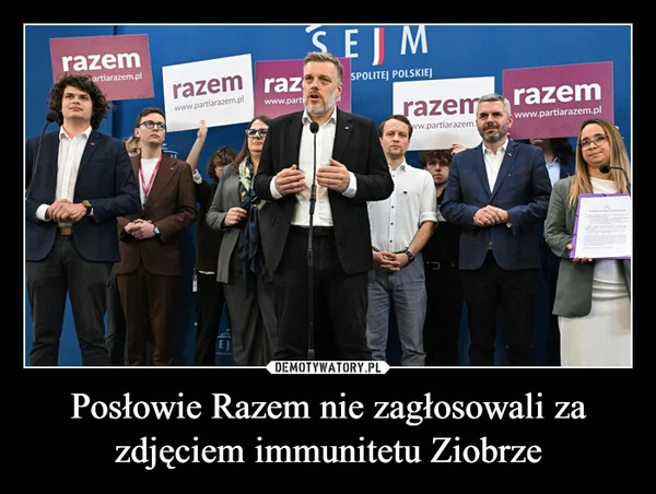 Posłowie Razem nie zagłosowali za zdjęciem immunitetu Ziobrze