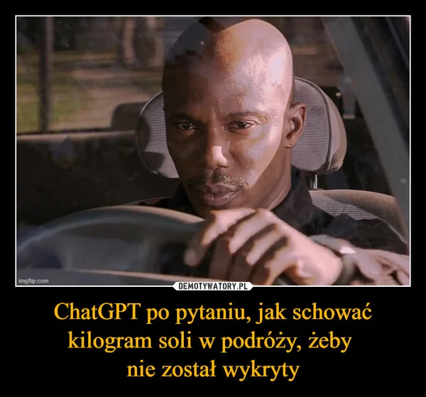 ChatGPT po pytaniu, jak schować kilogram soli w podróży, żeby nie został wykryty