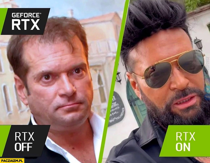 Rutkowski RTX off vs RTX on