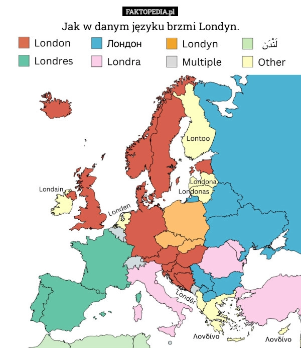Jak w danym języku brzmi Londyn.