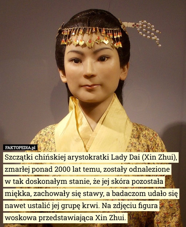 Szczątki chińskiej arystokratki Lady Dai (Xin Zhui), zmarłej ponad 2000...