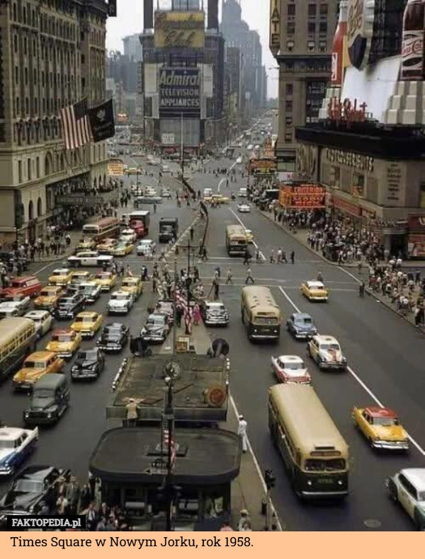 Times Square w Nowym Jorku, rok 1958.