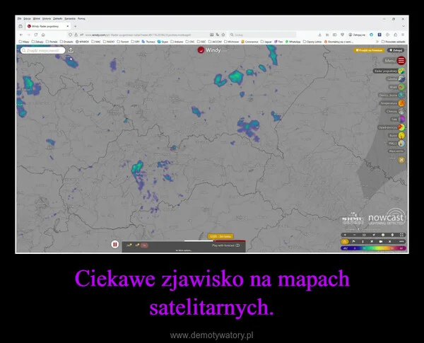 Ciekawe zjawisko na mapach satelitarnych.