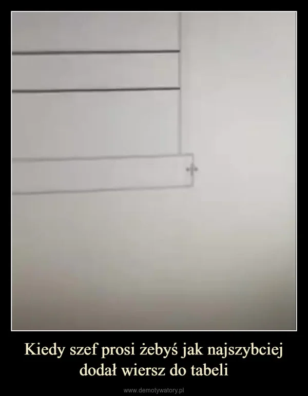 
    Kiedy szef prosi żebyś jak najszybciej dodał wiersz do tabeli