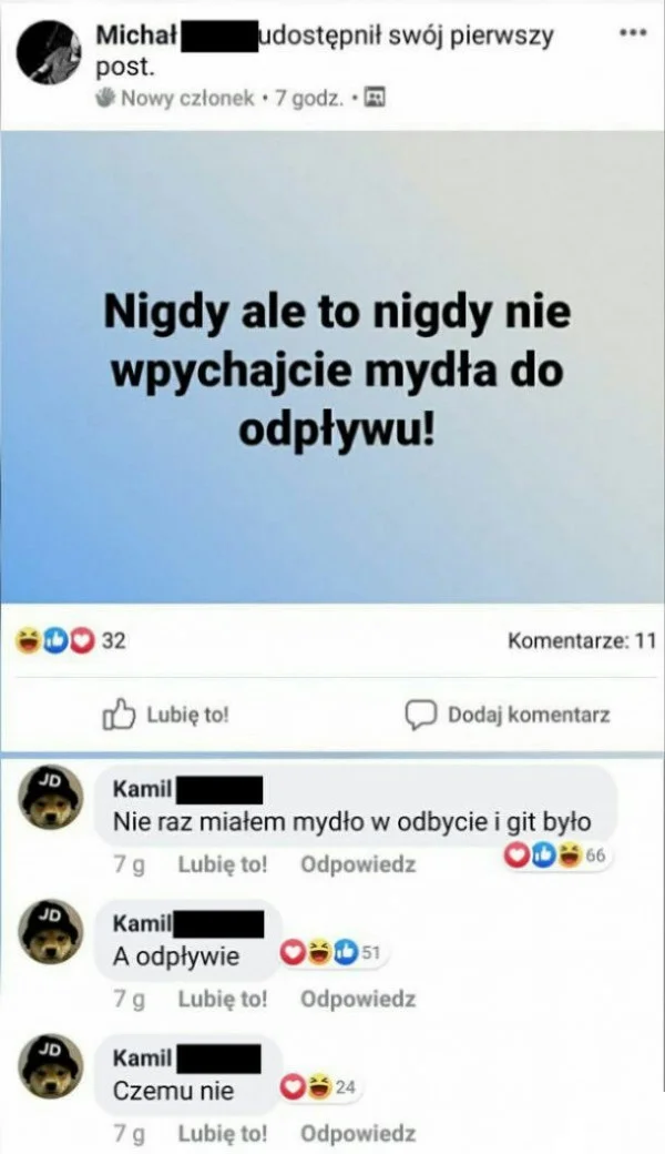 Problem z mydłem