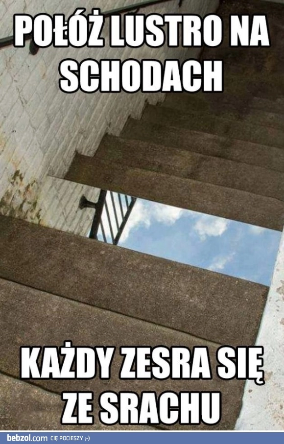 
    Lustro na schodach 