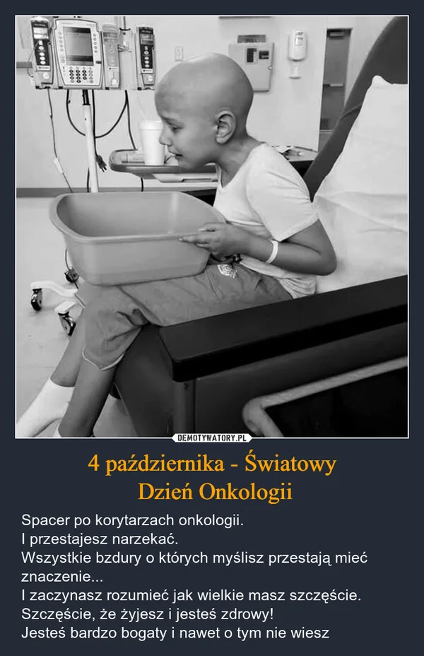 4 października - Światowy Dzień Onkologii