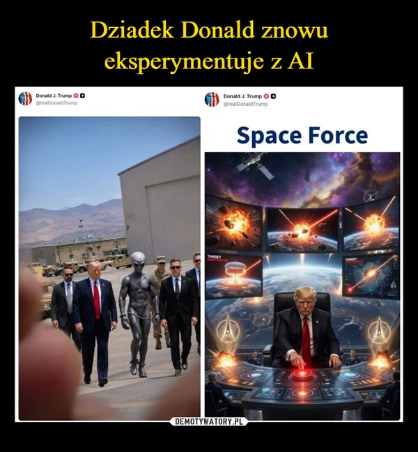 
    Dziadek Donald znowu eksperymentuje z AI
