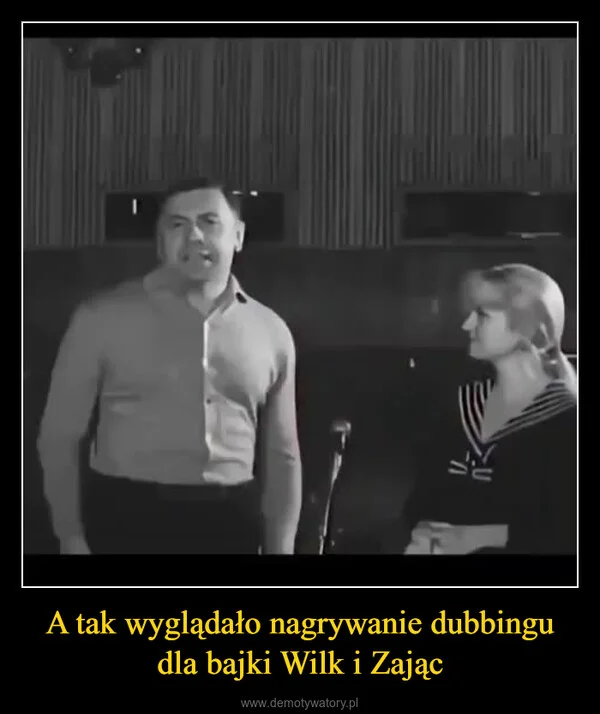 
    A tak wyglądało nagrywanie dubbingu dla bajki Wilk i Zając
