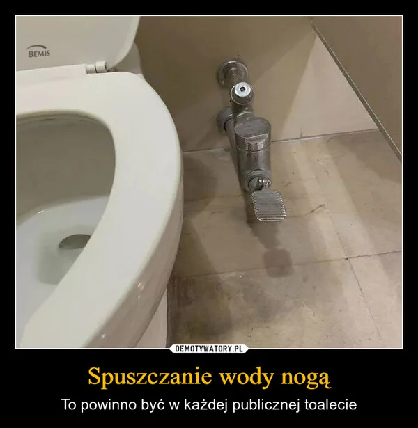 Spuszczanie wody nogą