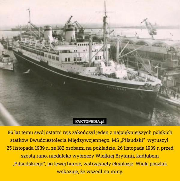 86 lat temu swój ostatni rejs zakończył jeden z najpiękniejszych polskich