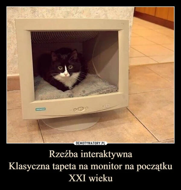 Rzeźba interaktywna Klasyczna tapeta na monitor na początku XXI wieku