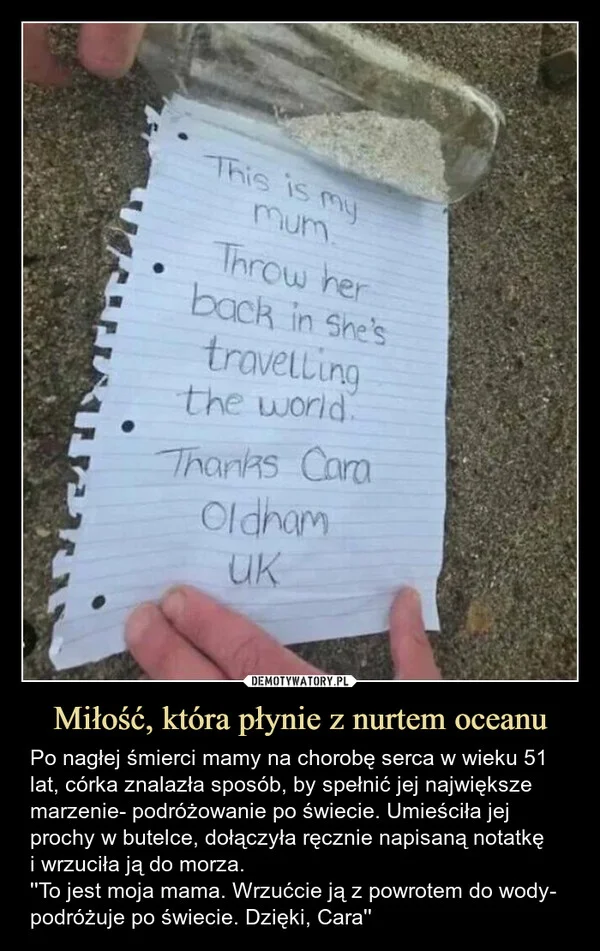 Miłość, która płynie z nurtem oceanu