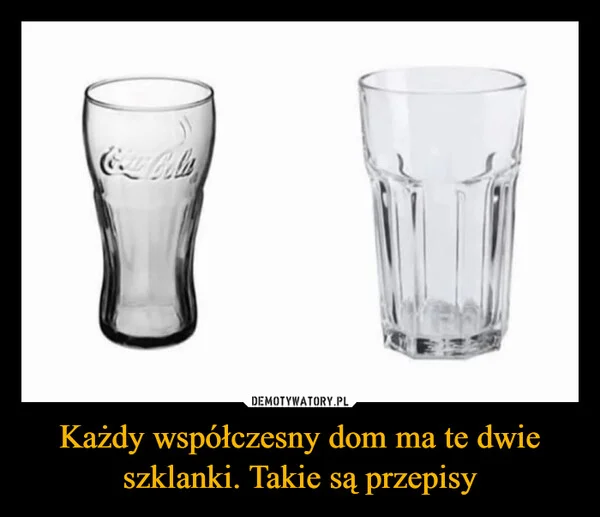 Każdy współczesny dom ma te dwie szklanki. Takie są przepisy
