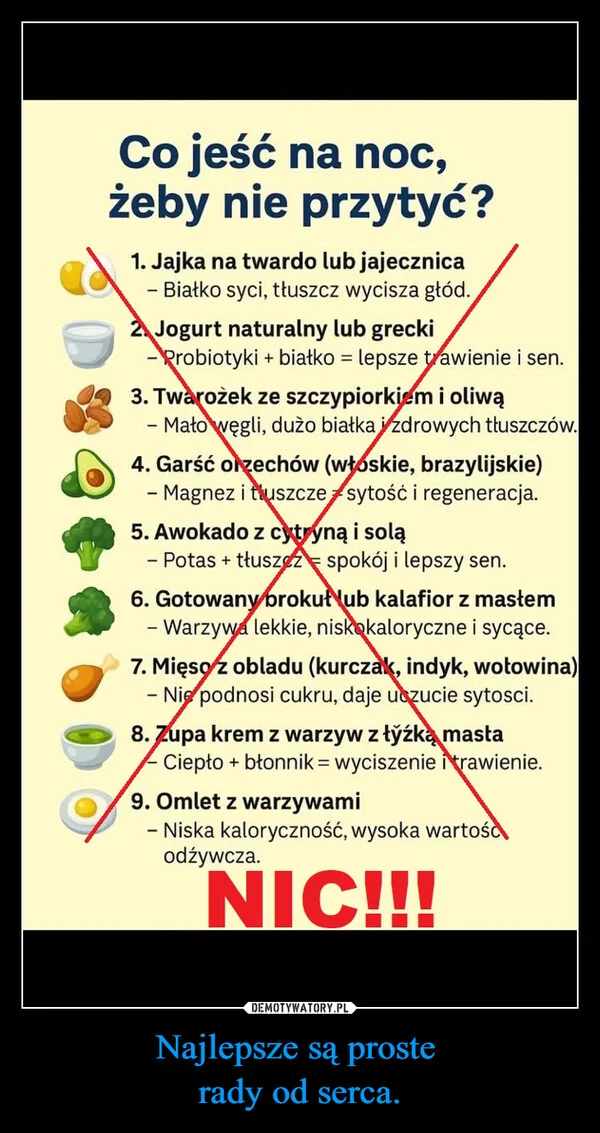 Najlepsze są proste rady od serca.