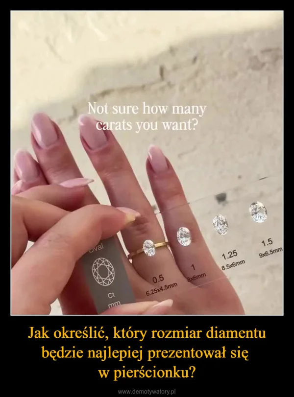 
    Jak określić, który rozmiar diamentu będzie najlepiej prezentował się w pierścionku?