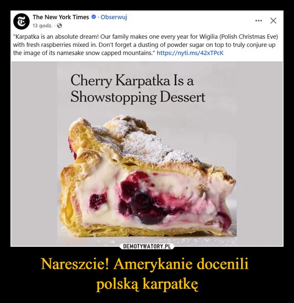 Nareszcie! Amerykanie docenili polską karpatkę