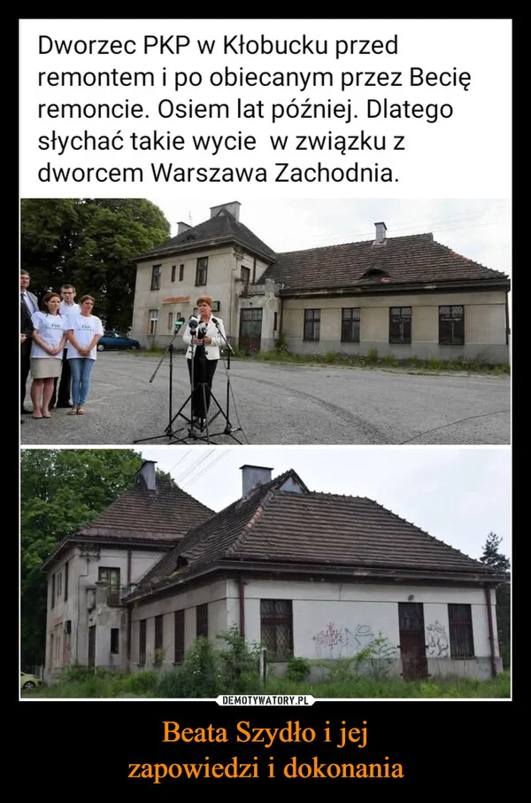 
    Beata Szydło i jej zapowiedzi i dokonania