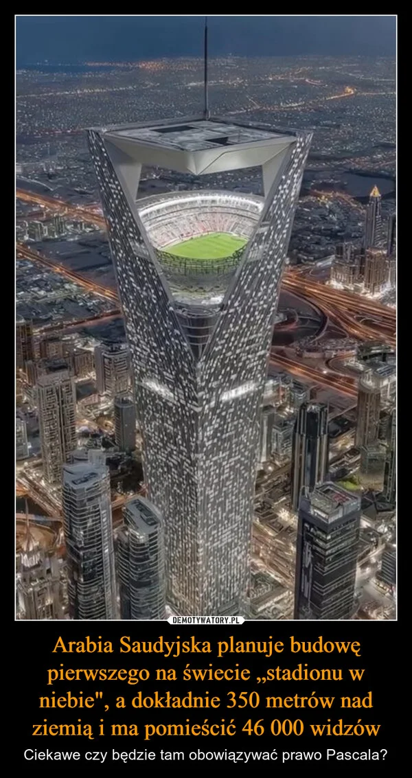 Arabia Saudyjska planuje budowę pierwszego na świecie „stadionu w niebie