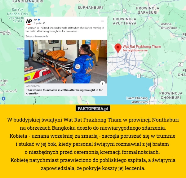 W buddyjskiej świątyni Wat Rat Prakhong Tham w prowincji Nonthaburi na obrzeżach