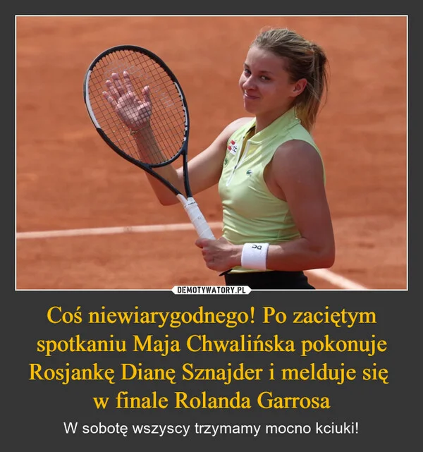 
    Coś niewiarygodnego! Po zaciętym spotkaniu Maja Chwalińska pokonuje Rosjankę Dianę Sznajder i melduje się w finale Rolanda Garrosa