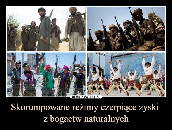 Skorumpowane reżimy czerpiące zyski z bogactw naturalnych