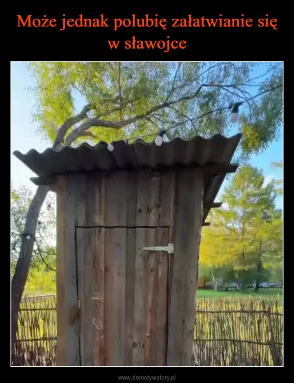 Może jednak polubię załatwianie się w sławojce