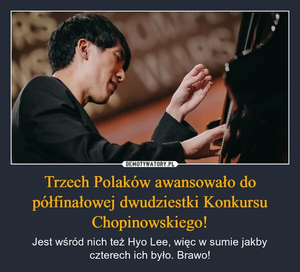Trzech Polaków awansowało do półfinałowej dwudziestki Konkursu Chopinowskiego!