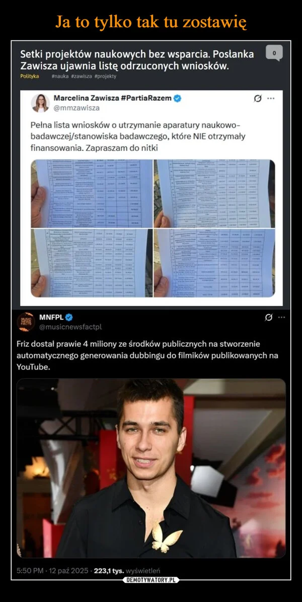 Ja to tylko tak tu zostawię