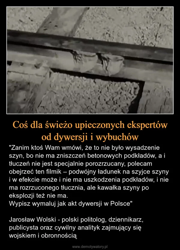 Coś dla świeżo upieczonych ekspertów od dywersji i wybuchów