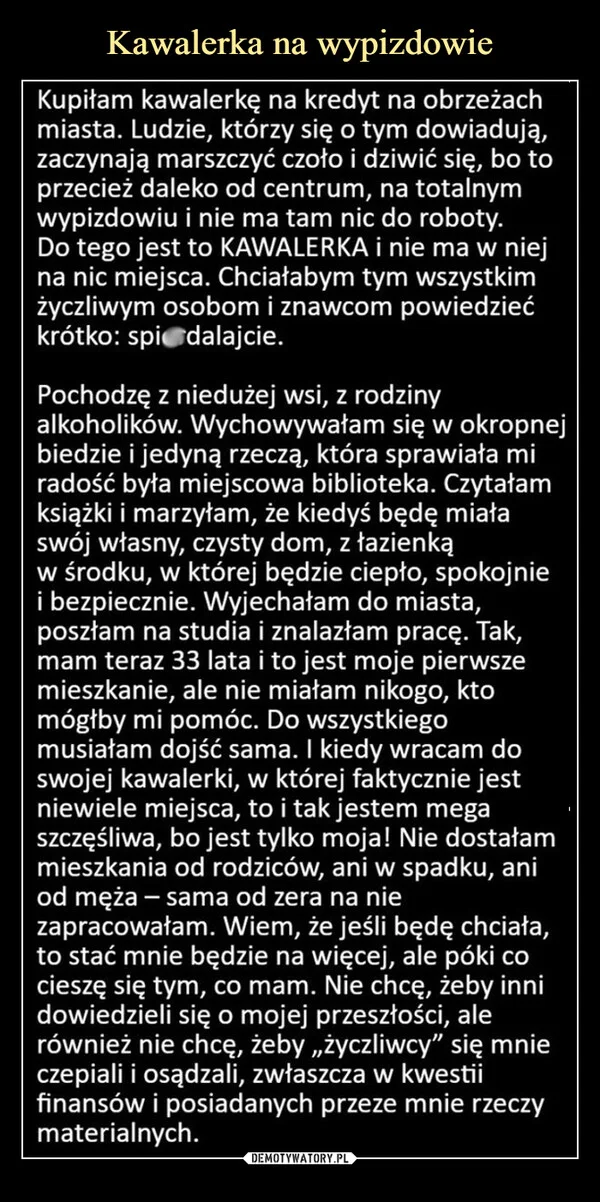 Kawalerka na wypizdowie