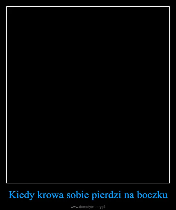 Kiedy krowa sobie pierdzi na boczku