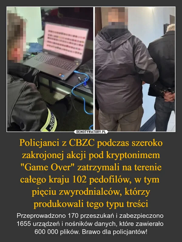Policjanci z CBZC podczas szeroko zakrojonej akcji pod kryptonimem 