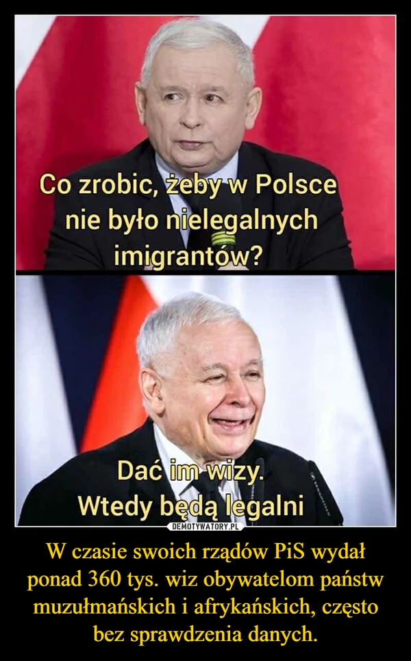 W czasie swoich rządów PiS wydał ponad 360 tys. wiz obywatelom państw muzułmańskich i afrykańskich, często bez sprawdzenia danych.