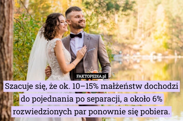 Szacuje się, że ok. 10–15% małżeństw dochodzi do pojednania po separacji...