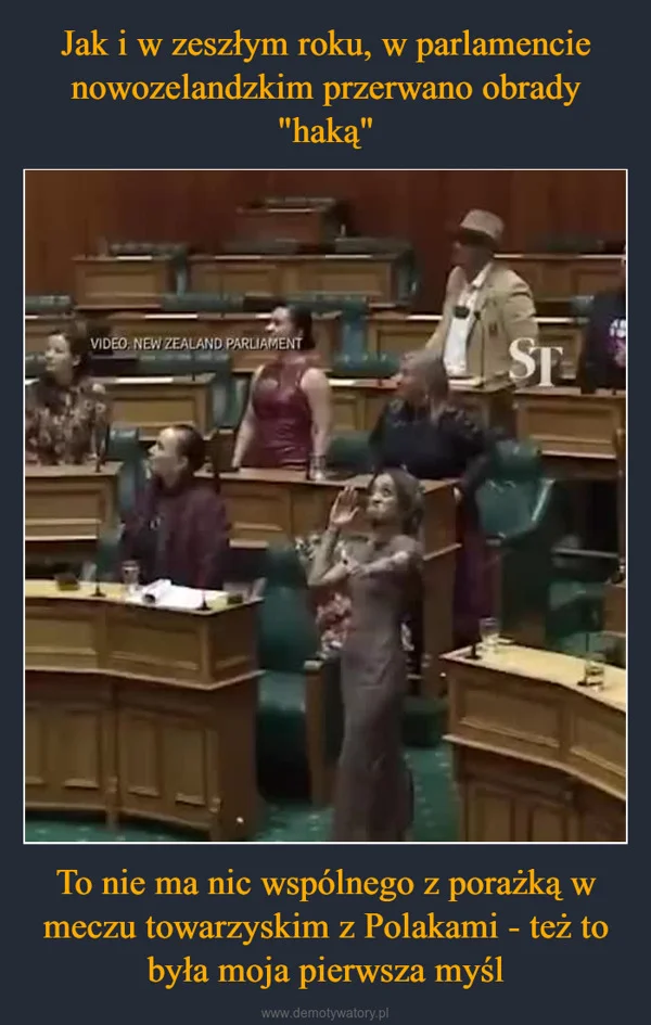 Jak i w zeszłym roku, w parlamencie nowozelandzkim przerwano obrady 