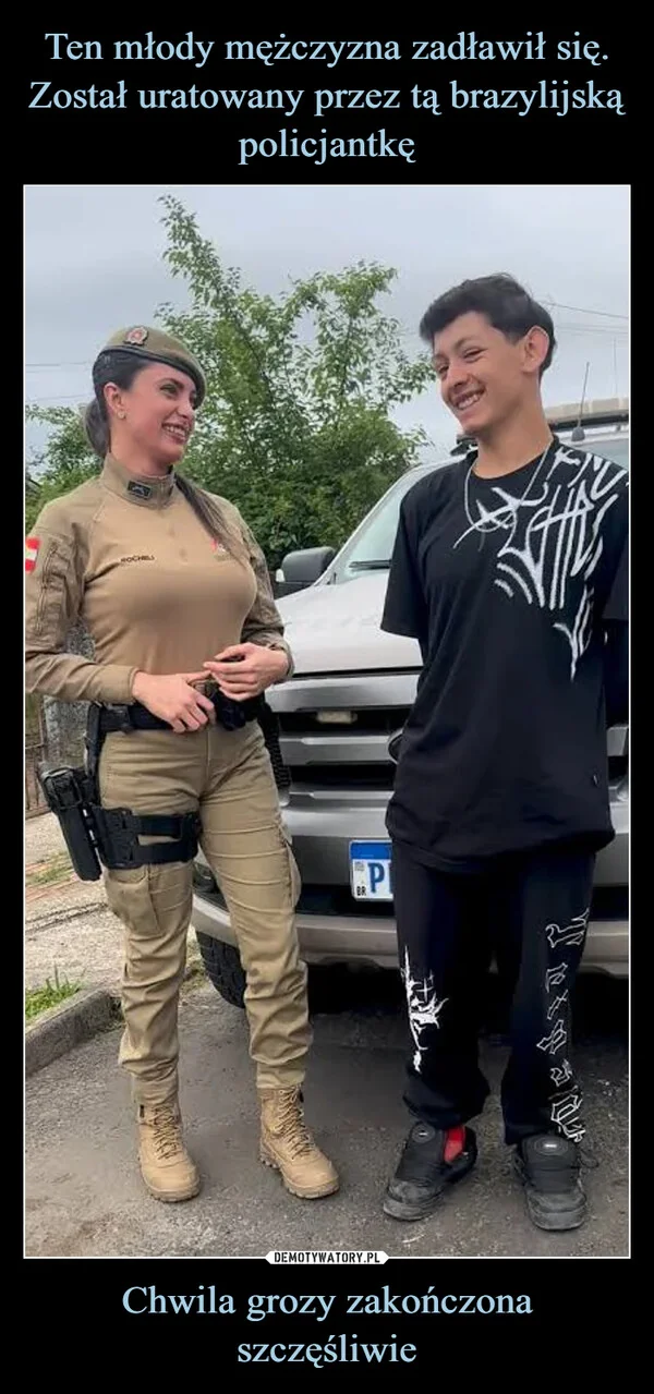 Ten młody mężczyzna zadławił się. Został uratowany przez tą brazylijską policjantkę Chwila grozy zakończona szczęśliwie