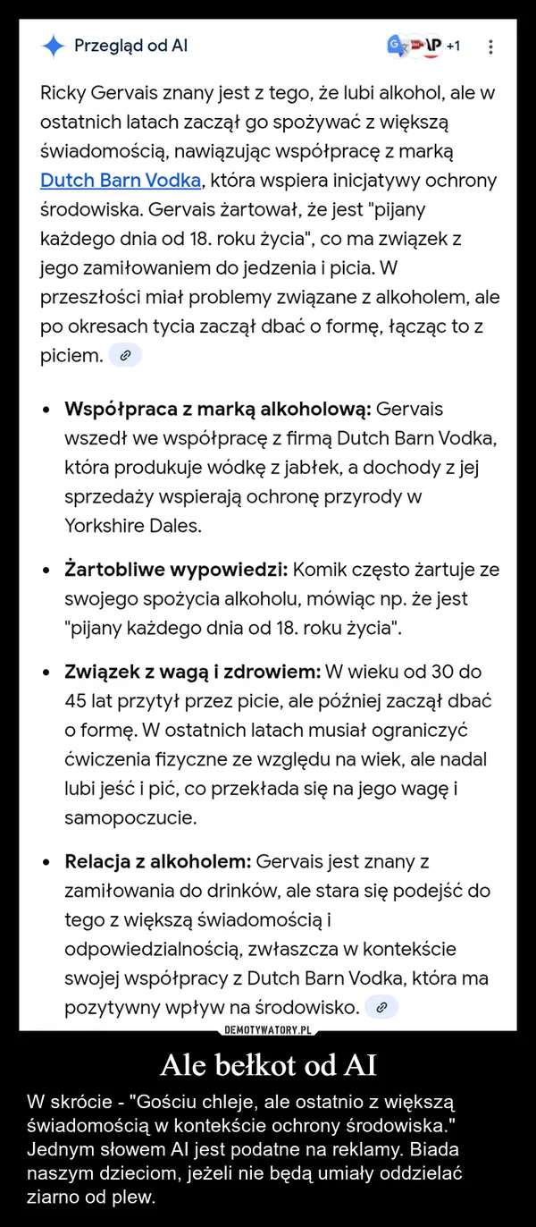 Ale bełkot od AI