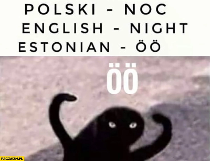 Polski noc angielski, night estoński oo tłumaczenie
