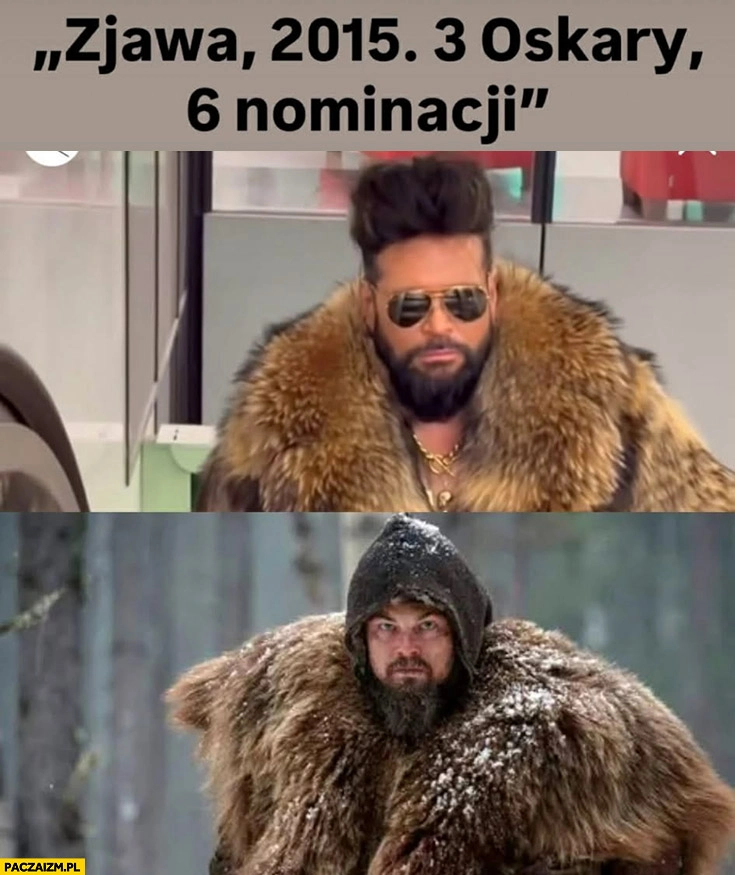 Rutkowski w futrze jak DiCaprio zjawa 2015 3 Oskary, 6 nominacji