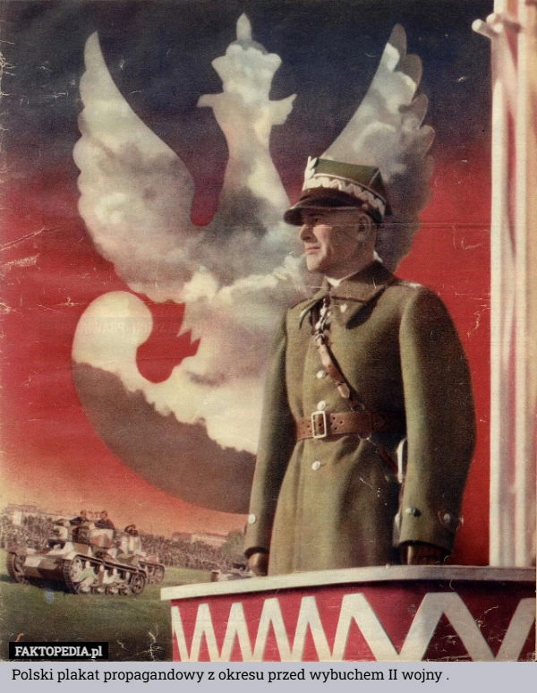 
    Polski plakat propagandowy z okresu przed wybuchem II wojny .