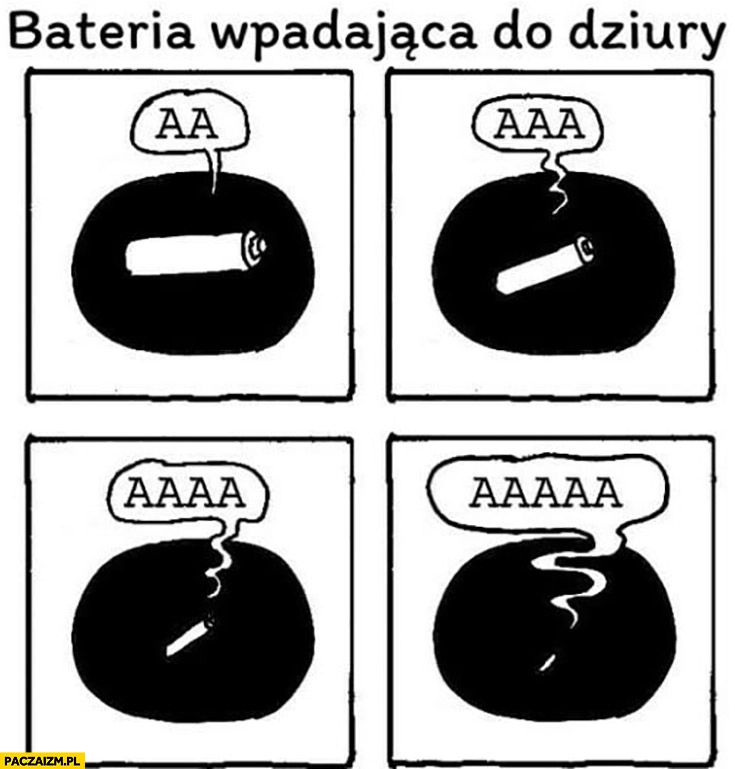 Bateria wpadająca do dziury aa aaa aaaa