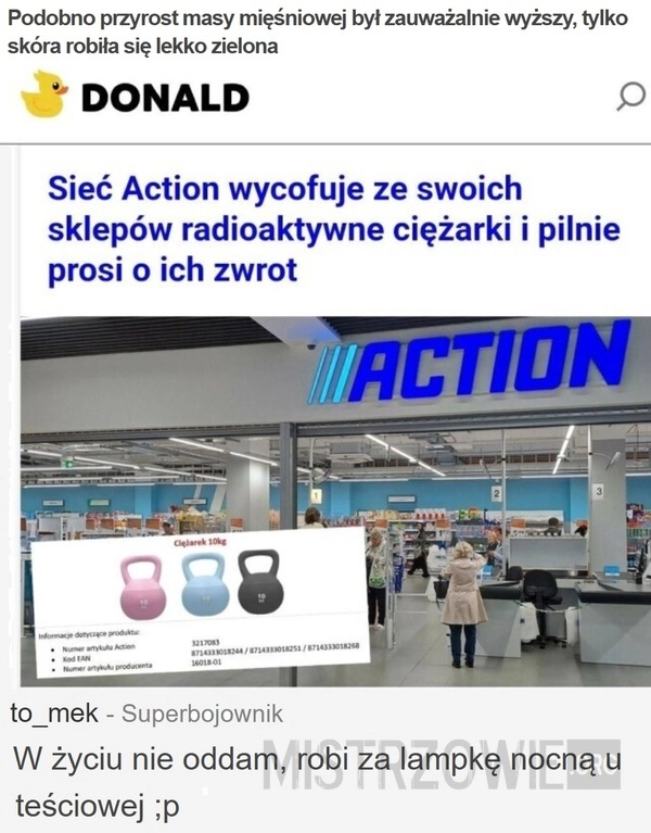 
    Podobno przyrost masy mięśniowej był...