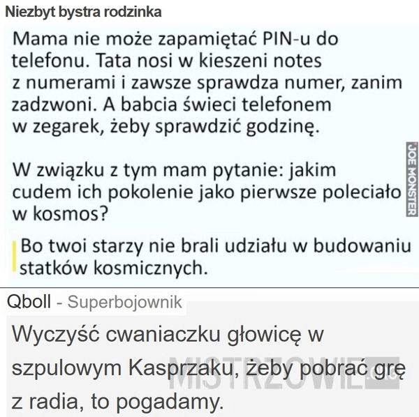 
    Niezbyt bystra rodzinka