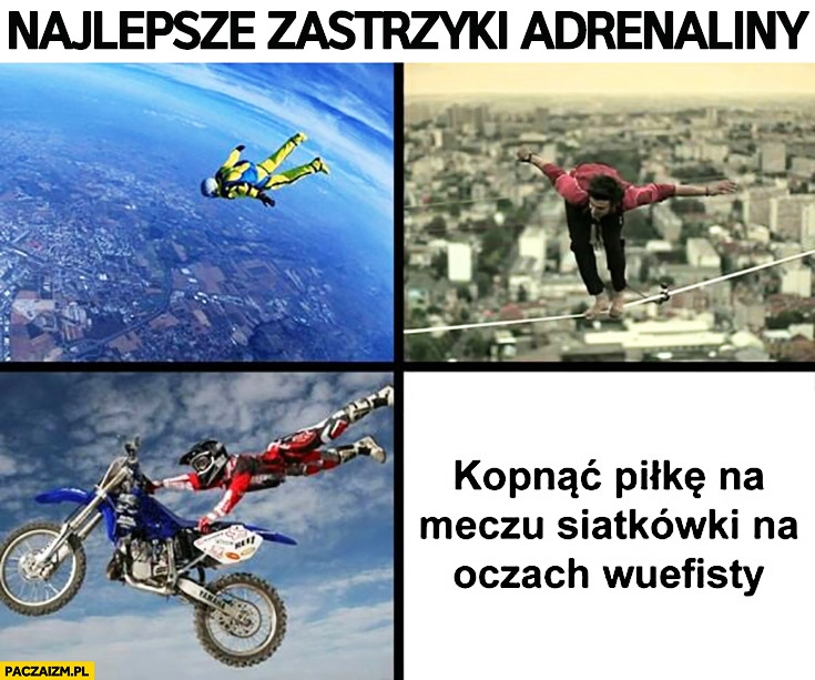 Najlepsze zastrzyki adrenaliny kopnąć piłkę na meczu siatkówki na oczach wuefisty