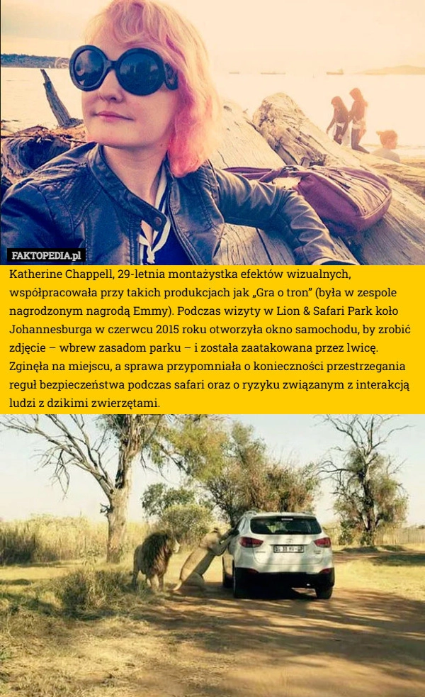 Katherine Chappell, 29-letnia montażystka efektów wizualnych, współpracowała