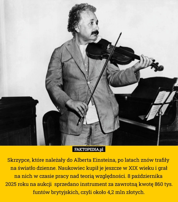 Skrzypce, które należały do Alberta Einsteina, po latach znów trafiły 
na