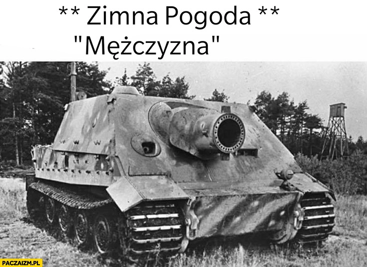 Zimna pogoda mężczyzna czołg z krótką lufą skurczył się
