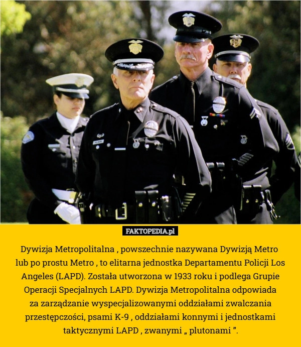 Dywizja Metropolitalna , powszechnie nazywana Dywizją Metro 
lub po prostu